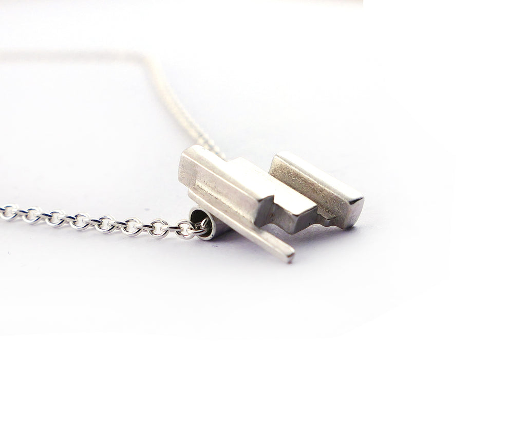 Compression Razor Blade Layered Necklace