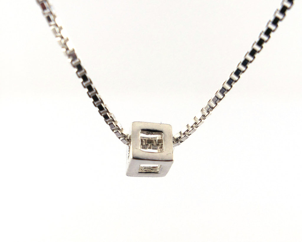 Gucci G-Cube Pendant Necklace Sterling Silver