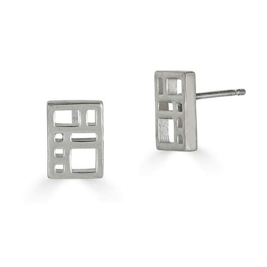 Grid Stud Earrings