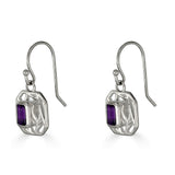 Lattice Amethyst Drop Earrings