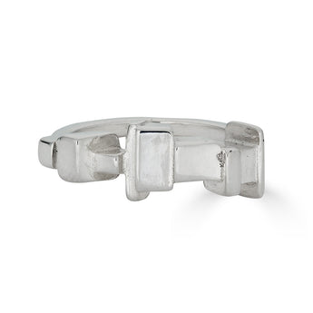 Abstract Formations Silver Ring