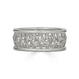 Contemporary Structural Medium Ring, Sterling Silver