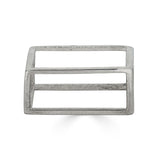 Modern Cube Silver Stacking Ring