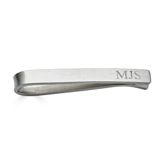 Personalized Monogrammed Sterling Silver Tie Bar