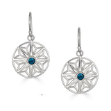 London Blue Topaz Sterling Silver Large Round Earrings