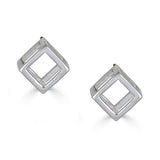 Sterling Silver Cube Earrings