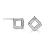 Sterling Silver Cube Earrings