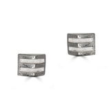 Triangle Layer Studs in Sterling Silver