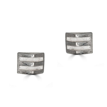 Triangle Layer Studs in Sterling Silver