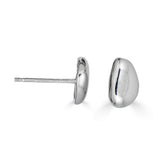 Sterling Silver Pebble Stud Earrings