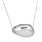 Sterling Silver Large Pebble Necklace