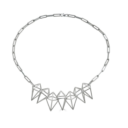 Kite 3D Statement Silver Necklace